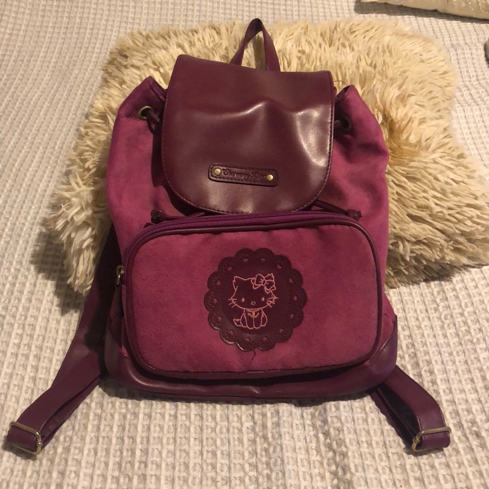 Hello kitty suede mini backpack